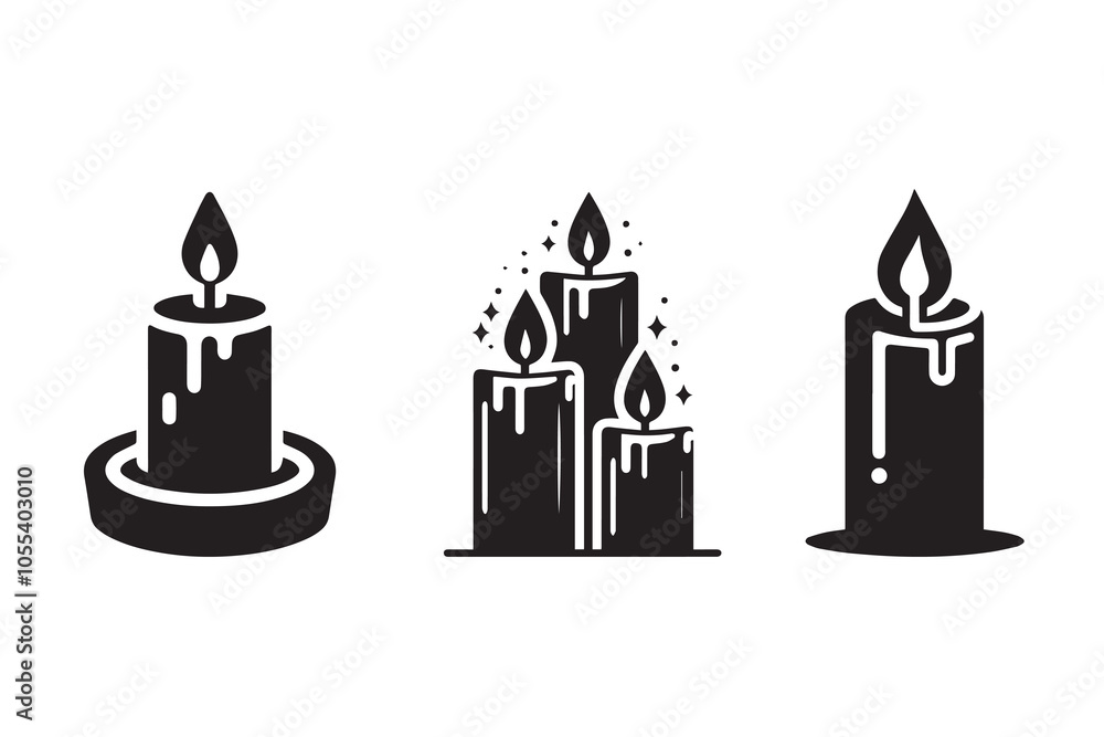 Candle Silhouette Illustration Candle Silhouette Illustration