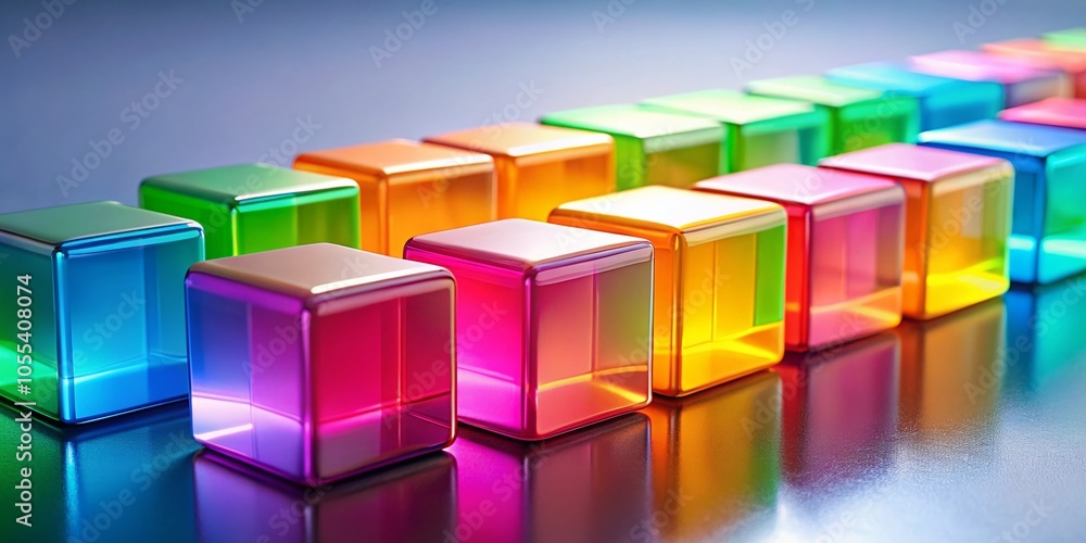 Obraz premium Colorful Cubes Arrangement for Creative Design and Inspiration