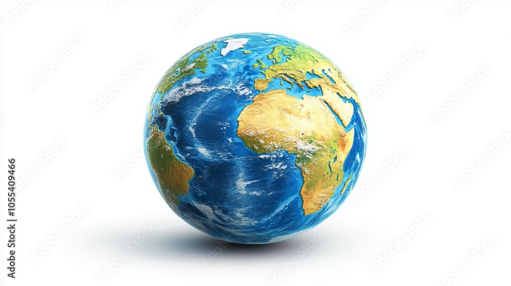 3D Render of Earth Globe - Blue Planet 3D Render of Earth Globe - Blue Planet