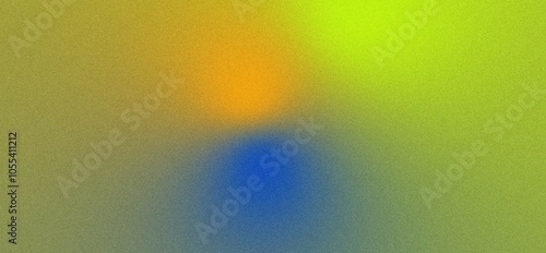 A grainy Orange, Lime, and Sapphire background with an abstract noise texture, perfect for banner, poster, header, cover, or wallpaper design