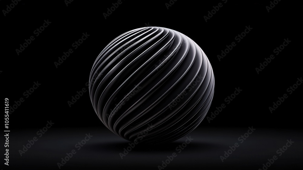 A black and white image of a sphere with a black background A black and white image of a sphere with a black background