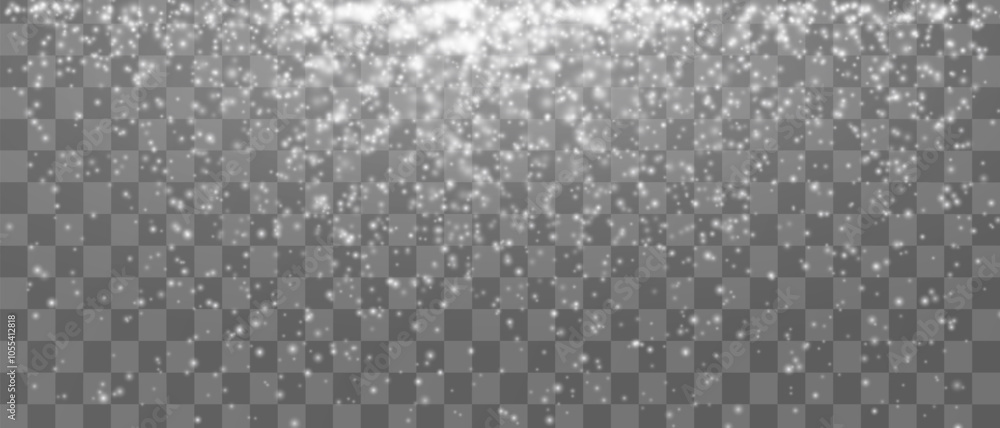 Bright white particles gently falling on a dark background, creating a magical and festive atmosphere. Glittering particles on a transparent background. Light with flares Bright white particles gently falling on a dark background, creating a magical and festive atmosphere. Glittering particles on a transparent background. Light with flares