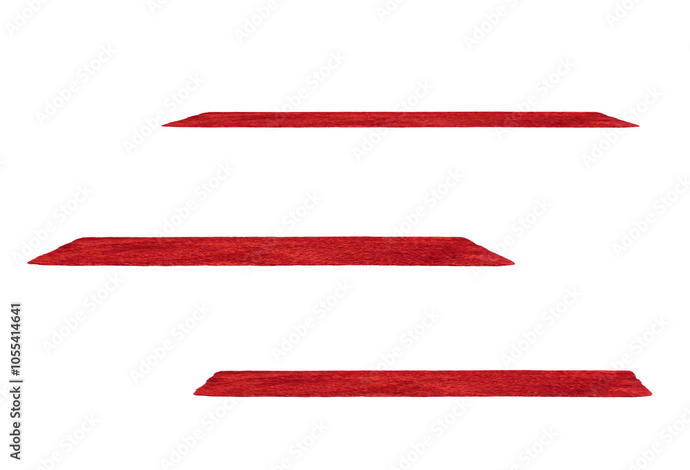 Side view of stars red carpet. On isolated transparent background. Side view of stars red carpet. On isolated transparent background.