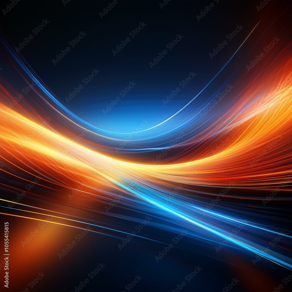 Luminous horizontal gradient featuring orange and blue lights with glowing accents on a dark background, suitable for contemporary design and tech visuals. Luminous horizontal gradient featuring orange and blue lights with glowing accents on a dark background, suitable for contemporary design and tech visuals.