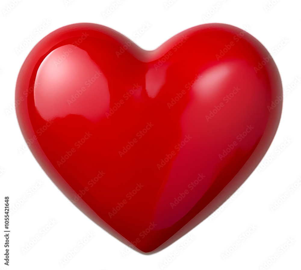 vibrant red heart shape with glossy finish, symbolizing love and passion. vibrant red heart shape with glossy finish, symbolizing love and passion.