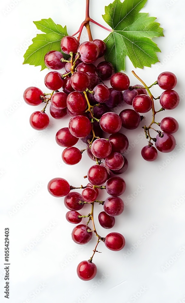 Fresh red grapes on a white background Fresh red grapes on a white background