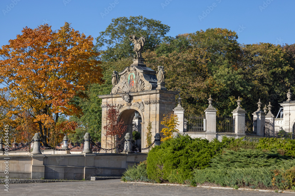 Lubomirski Gate with mosaic of Our Lady Queen, Jasna Gora Monastery (Light Mountain), Czestochowa, Poland Lubomirski Gate with mosaic of Our Lady Queen, Jasna Gora Monastery (Light Mountain), Czestochowa, Poland