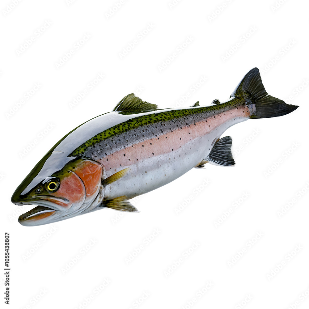 High-Quality Image of a Salmon Fish on a Transparent Background Ideal for Culinary Arts and Educational Materials High-Quality Image of a Salmon Fish on a Transparent Background Ideal for Culinary Arts and Educational Materials