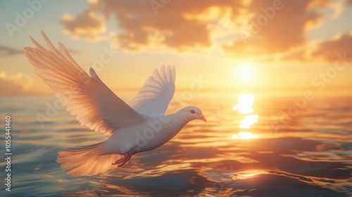 A large white dove, International day of Peace photo