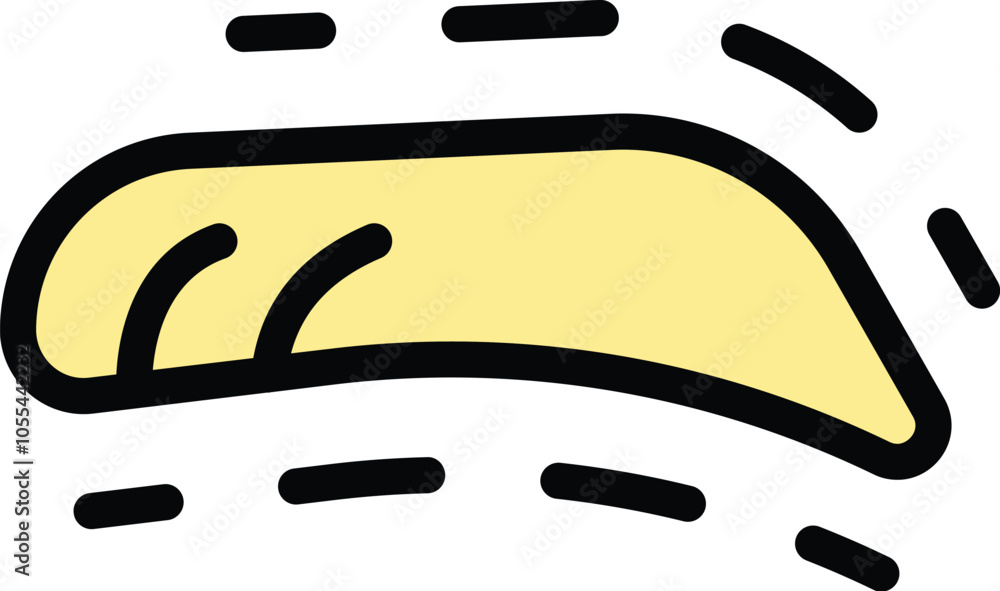 Cartoon boomerang flying through the air, leaving motion lines in its wake Cartoon boomerang flying through the air, leaving motion lines in its wake
