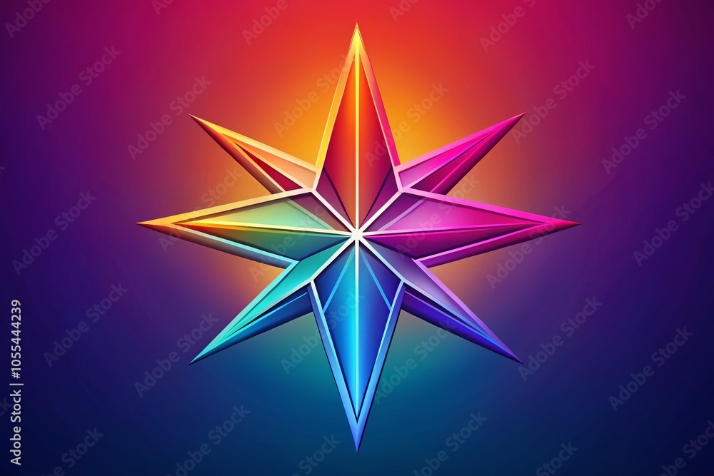 Four-Pointed Star Design for Logo and Social Media Stories with High Dynamic Range Effects Four-Pointed Star Design for Logo and Social Media Stories with High Dynamic Range Effects