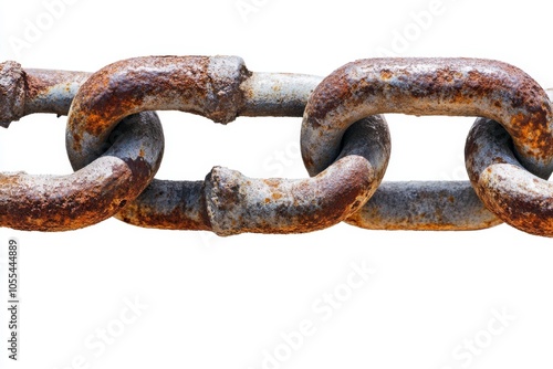 A detailed shot of a chain against a white background would make a good concept image for industry