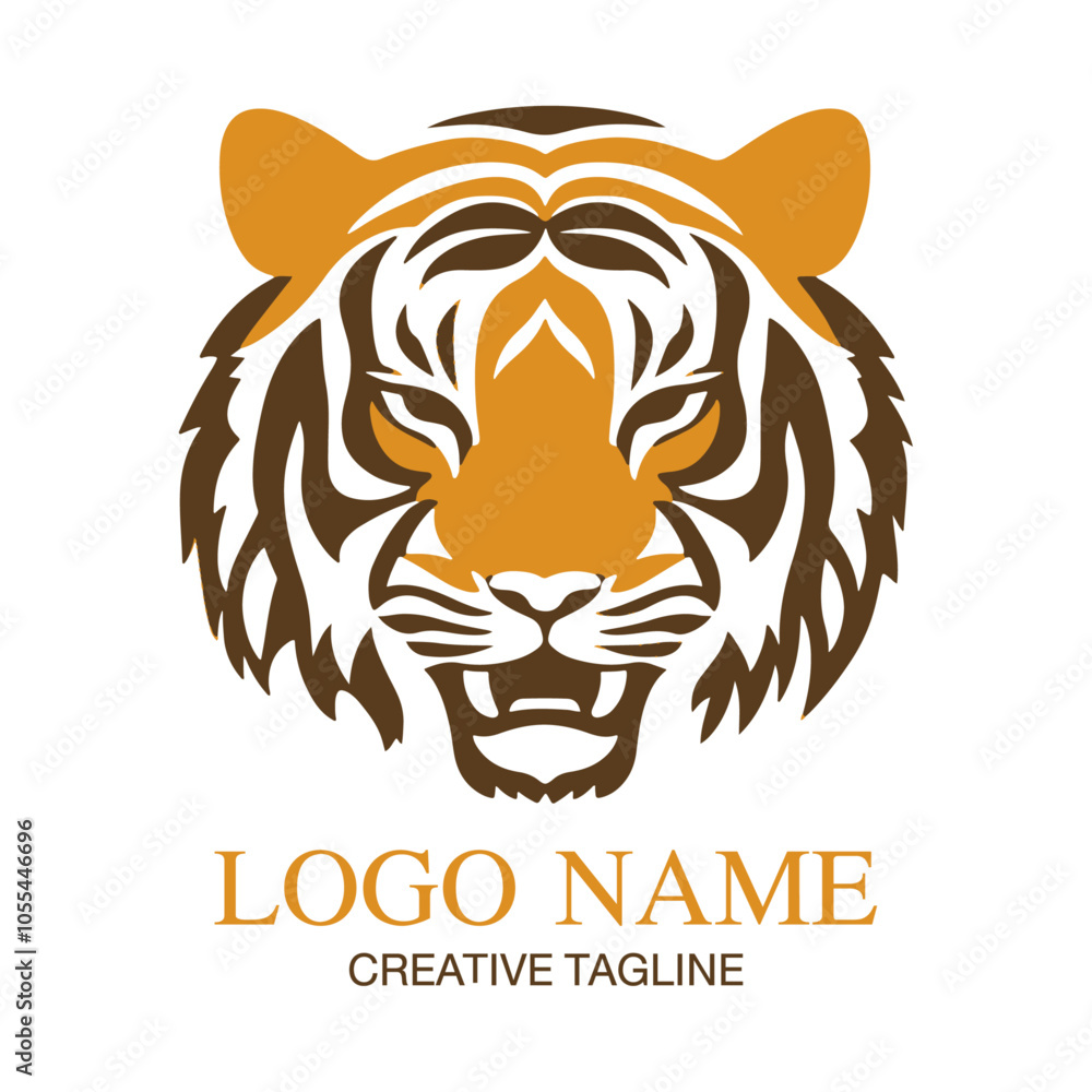 Tiger head logo, tiger, tiger logo, tiger face, icon fully editable vector logo template Tiger head logo, tiger, tiger logo, tiger face, icon fully editable vector logo template