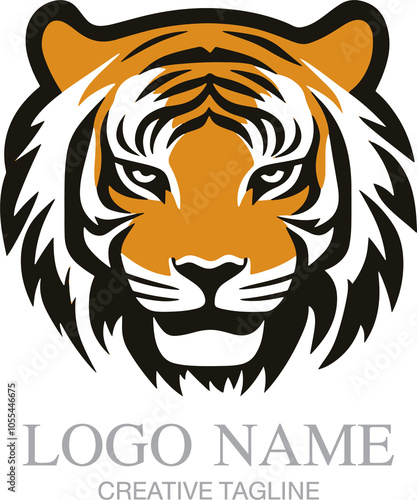 Tiger head logo, tiger, tiger logo, tiger face, icon fully editable vector logo template photo