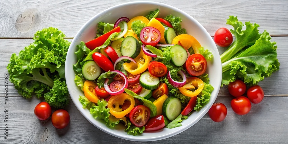 Fresh Vegetable Salad in Minimalist Style for Healthy Eating Inspiration Fresh Vegetable Salad in Minimalist Style for Healthy Eating Inspiration