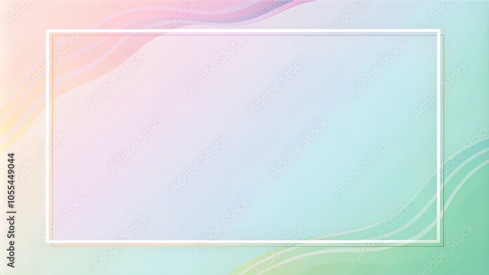 Fototapeta premium Classic Decorative Frame Border in Minimalist Style with Copy Space