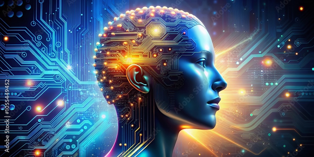 Future of Artificial Technology: Digital Head Symbol in Conceptual Photography for Innovation and Progress Future of Artificial Technology: Digital Head Symbol in Conceptual Photography for Innovation and Progress