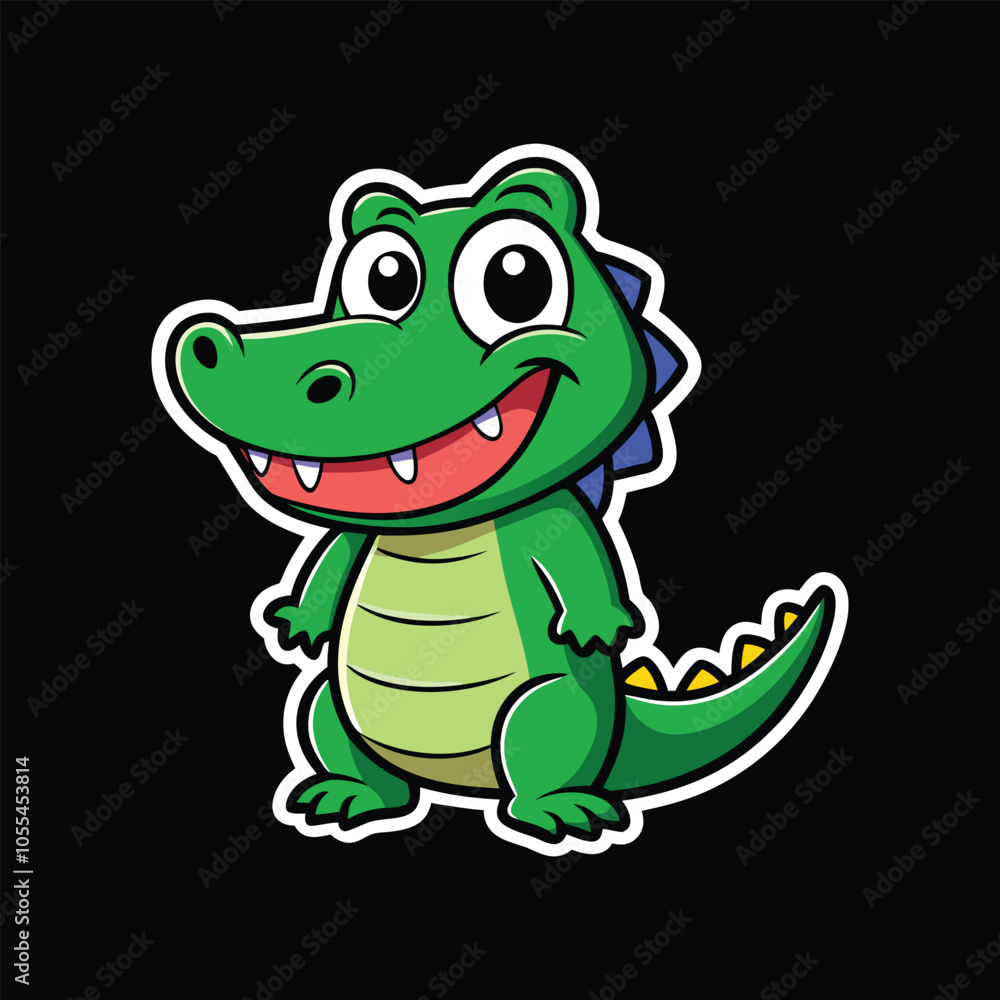Crocodile wild animal vector cartoon sticker Crocodile wild animal vector cartoon sticker