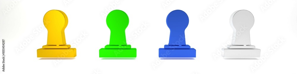 Colorful Coffee tamper icon isolated on white background. Minimalism concept. 3D render illustration Colorful Coffee tamper icon isolated on white background. Minimalism concept. 3D render illustration