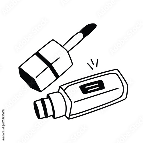 Shiny gloss applied to lips for a glossy and plump appearance