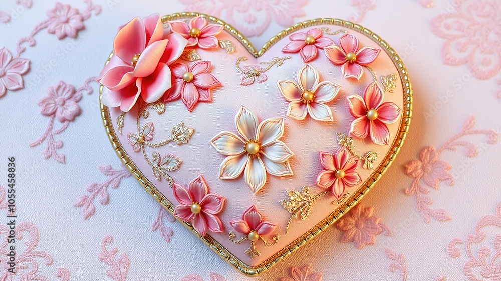 Handcrafted Fabric Heart - Artisanal Textile Design Handcrafted Fabric Heart - Artisanal Textile Design
