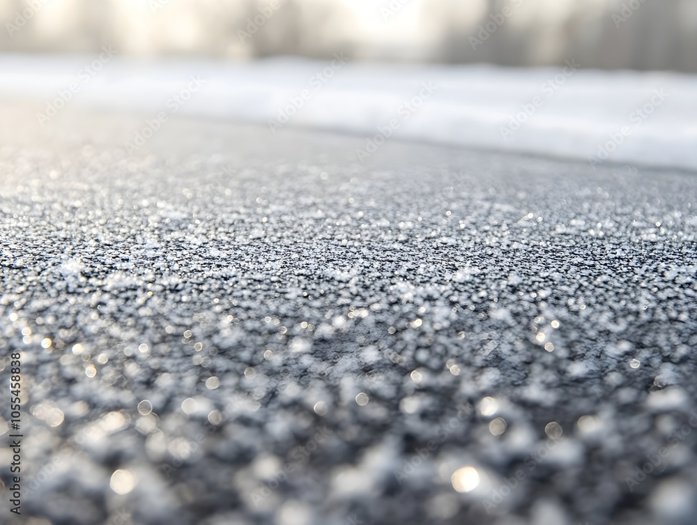Fine ice crystals on a smooth surface, frosty texture, delicate details Fine ice crystals on a smooth surface, frosty texture, delicate details