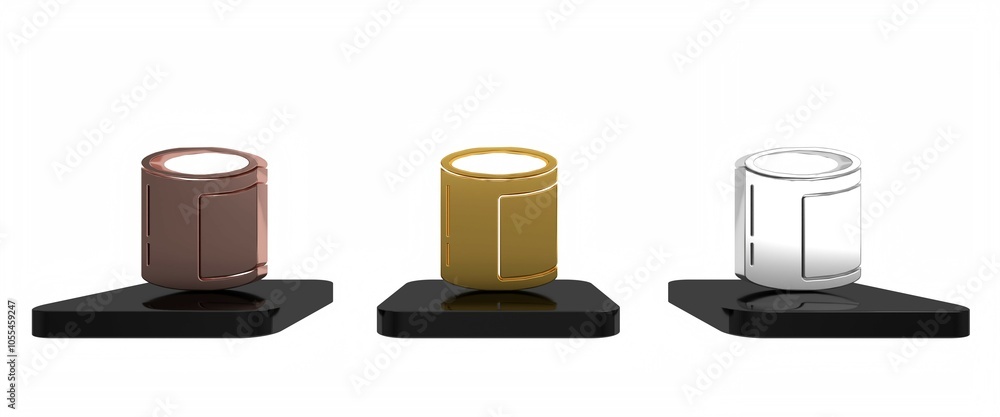 Colorful Canned food icon isolated on white background. Food for animals. Pet food can. Minimalism concept. 3D render illustration Colorful Canned food icon isolated on white background. Food for animals. Pet food can. Minimalism concept. 3D render illustration