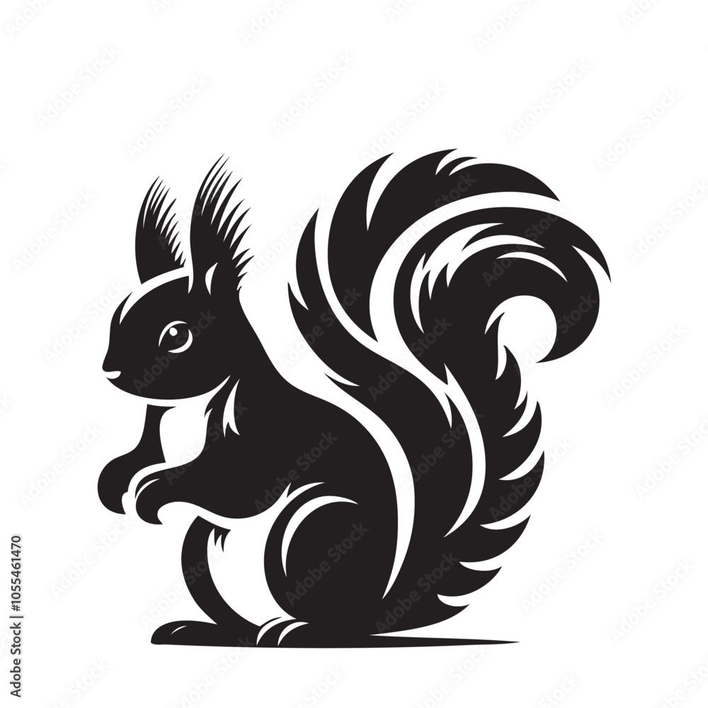 Squirrel silhouettes collection isolated white background, Squirrel animal silhouettes, squirrel silhouettes set illustration Squirrel silhouettes collection isolated white background, Squirrel animal silhouettes, squirrel silhouettes set illustration