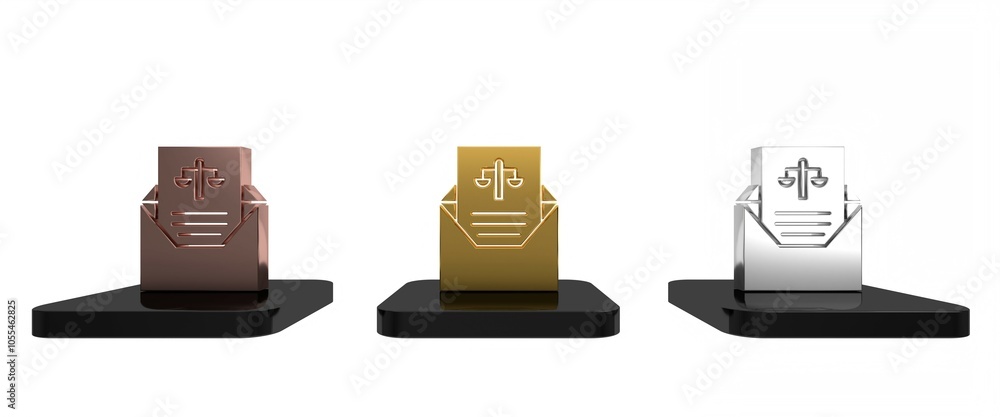 Colorful Subpoena icon isolated on white background. The arrest warrant, police report, subpoena. Justice concept. Minimalism concept. 3D render illustration Colorful Subpoena icon isolated on white background. The arrest warrant, police report, subpoena. Justice concept. Minimalism concept. 3D render illustration