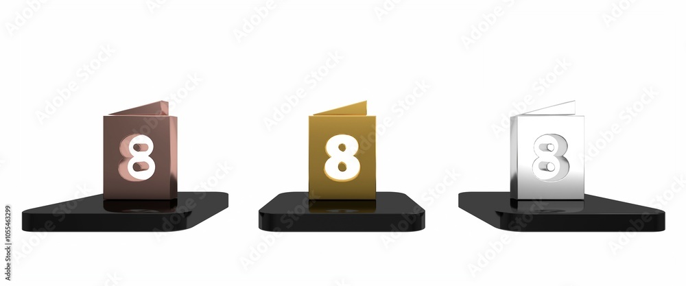 Colorful Greeting card with 8 March icon isolated on white background. International Happy Women Day. Minimalism concept. 3D render illustration Colorful Greeting card with 8 March icon isolated on white background. International Happy Women Day. Minimalism concept. 3D render illustration