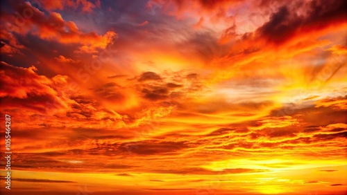 Fototapeta Naklejka Na Ścianę i Meble -  Gentle gradient of orange, yellow, and red tones stretching across the sky, natural beauty, sunset wallpaper, gentle transition, soft colors, calming atmosphere