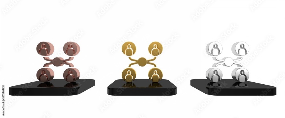 Colorful Online class icon isolated on white background. Online education concept. Minimalism concept. 3D render illustration Colorful Online class icon isolated on white background. Online education concept. Minimalism concept. 3D render illustration