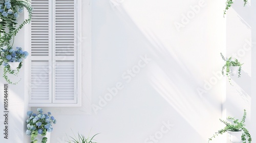 Mediterranean Style White Blues Background - a charming and relaxing visual. The Mediterranean style white blues background creates a vibrant and inviting coastal scene