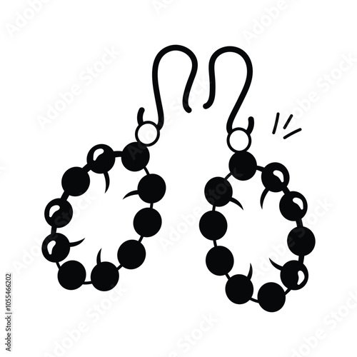 Grab this creatively designed earrings icon in modern style