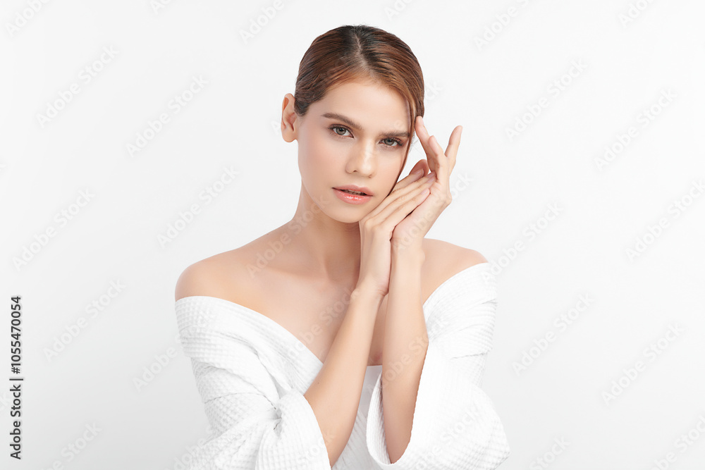 Beautiful young asian woman with clean fresh skin on white background, Face care, Facial treatment, Cosmetology, beauty and spa, Asian women portrait. Beautiful young asian woman with clean fresh skin on white background, Face care, Facial treatment, Cosmetology, beauty and spa, Asian women portrait.