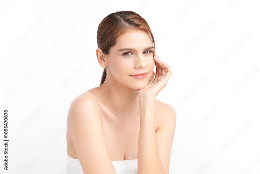 Beautiful young asian woman with clean fresh skin on white background, Face care, Facial treatment, Cosmetology, beauty and spa, Asian women portrait. Beautiful young asian woman with clean fresh skin on white background, Face care, Facial treatment, Cosmetology, beauty and spa, Asian women portrait.