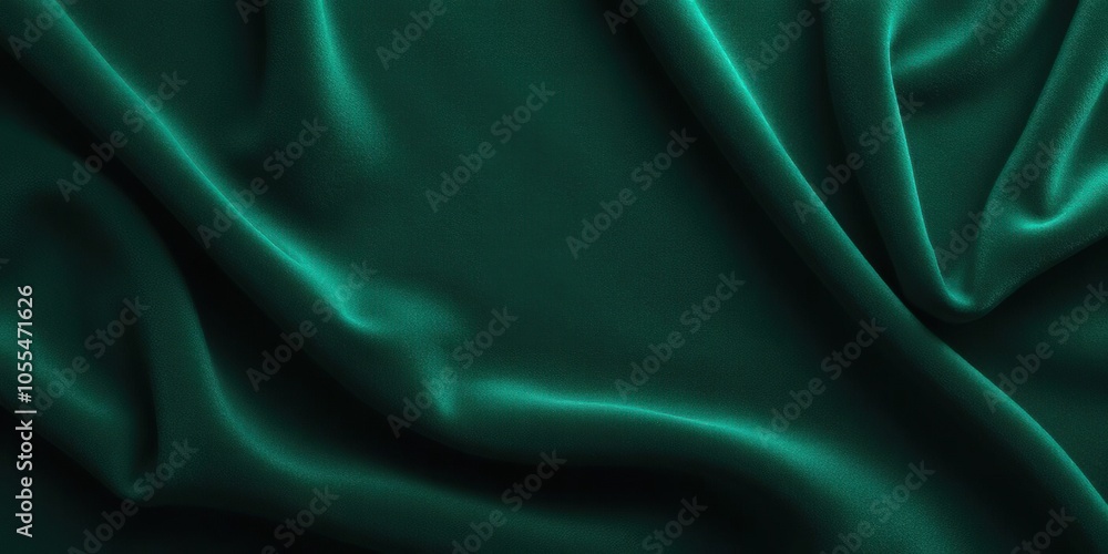 Fototapeta premium Soft and luxurious dark green velvet fabric texture with a smooth surface, luxurious fabric, fabric