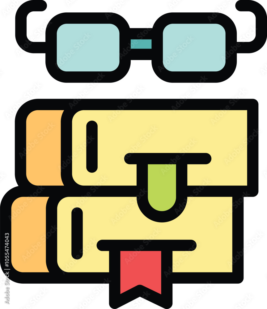 Stack of books with bookmarks is representing the act of studying and reading Stack of books with bookmarks is representing the act of studying and reading