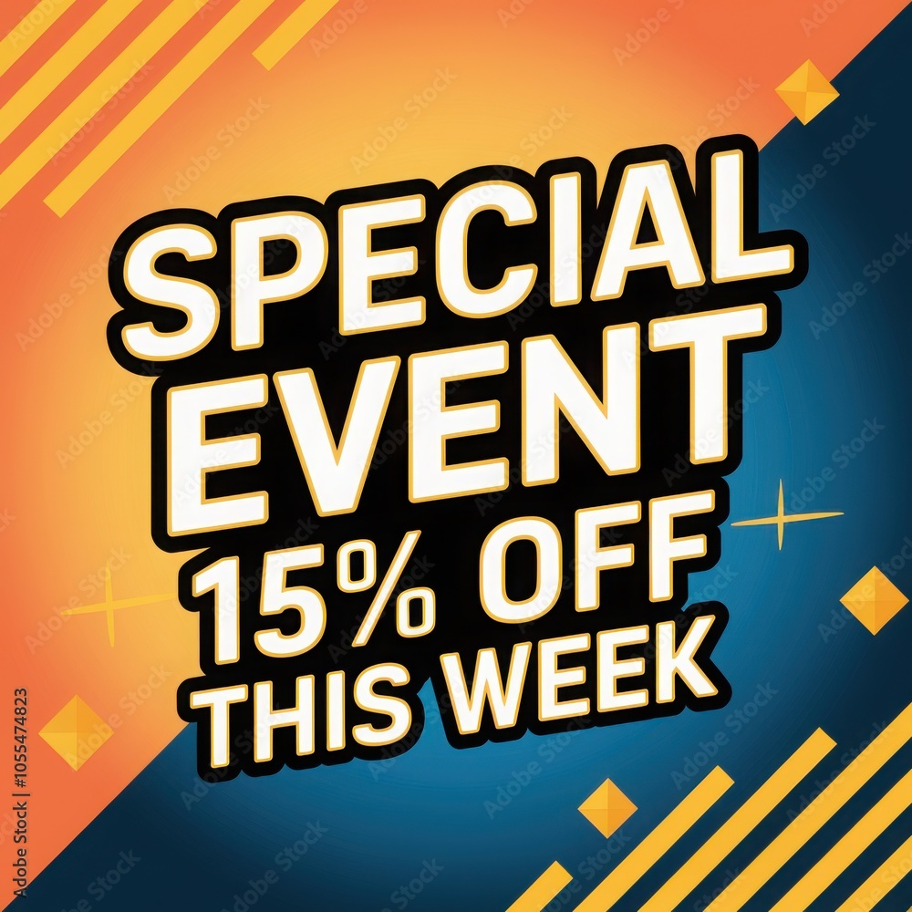 Vibrant special event promotion with bold duotone design for discounts Vibrant special event promotion with bold duotone design for discounts