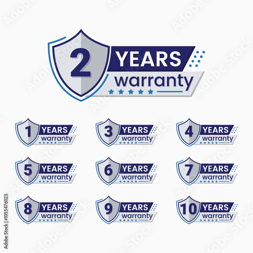 Editable Shield Badges for Customer Satisfaction and Warranty Assurance