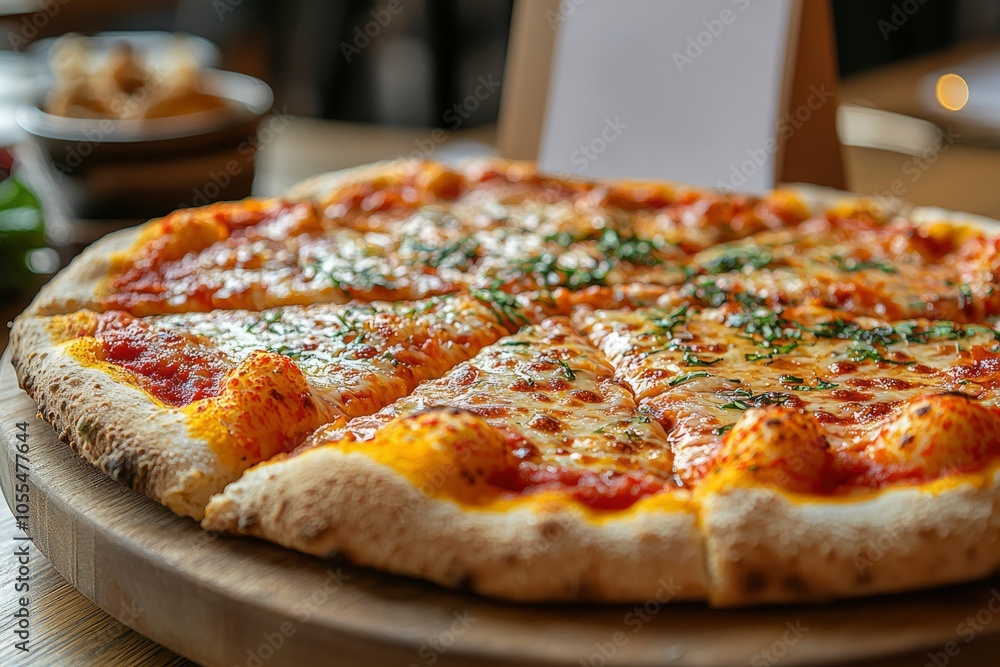 Close-up of a Sliced Pizza with Cheese and Sauce Close-up of a Sliced Pizza with Cheese and Sauce
