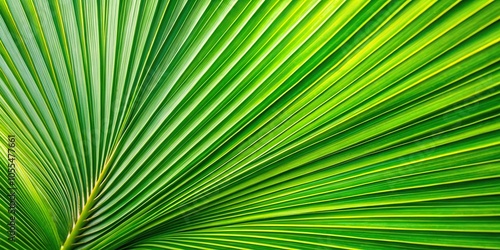 Perfect green palm leaf in background