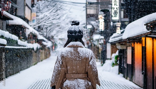 blending elegance and fashion in a winter urban setting