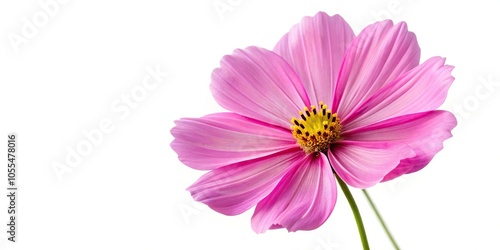 pink cosmo flower isolated on white background