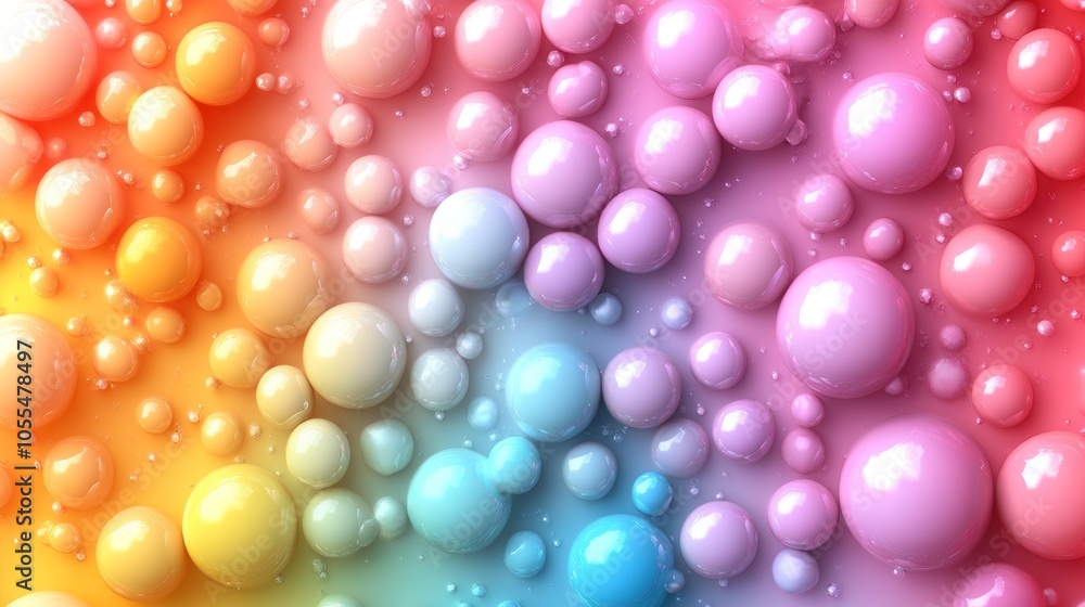 Abstract Colorful Pattern with Gradient Sphere Bubbles Abstract Colorful Pattern with Gradient Sphere Bubbles
