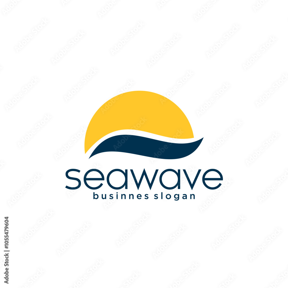 sun and wave icon/symbol/Logo Design Vector Template Illustration. sun and wave icon/symbol/Logo Design Vector Template Illustration.