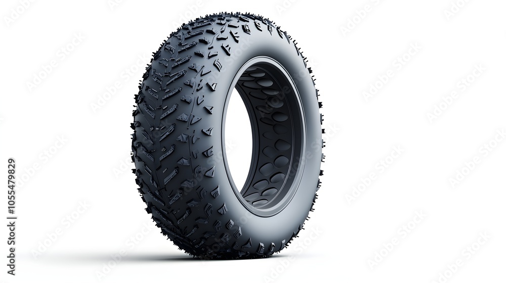 Realistic 3D model of a rugged tire Realistic 3D model of a rugged tire