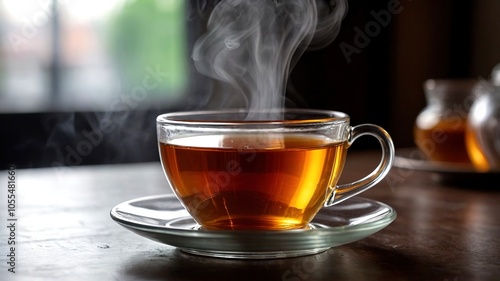 Soothing tea, rising steam, embracing warmth, pure comfort.