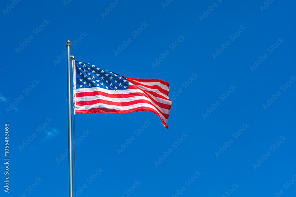 National american flag with stars - USA country National american flag with stars - USA country
