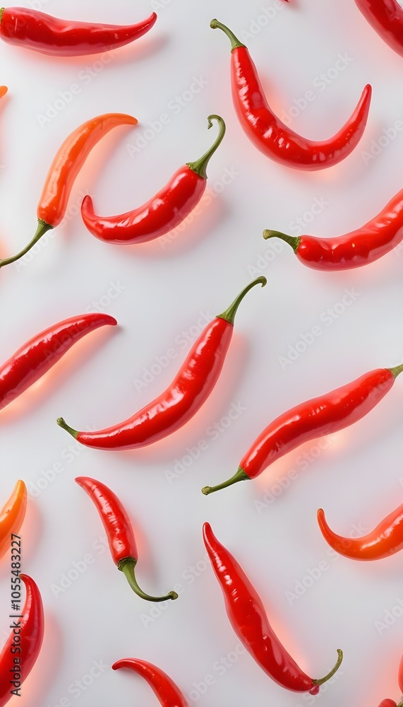 red hot chili peppers on White red hot chili peppers on White